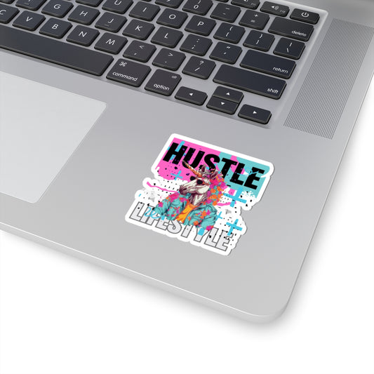 Cool Unicorn Hustle Lifestyle Kiss-Cut Stickers for Motivation and Inspiration