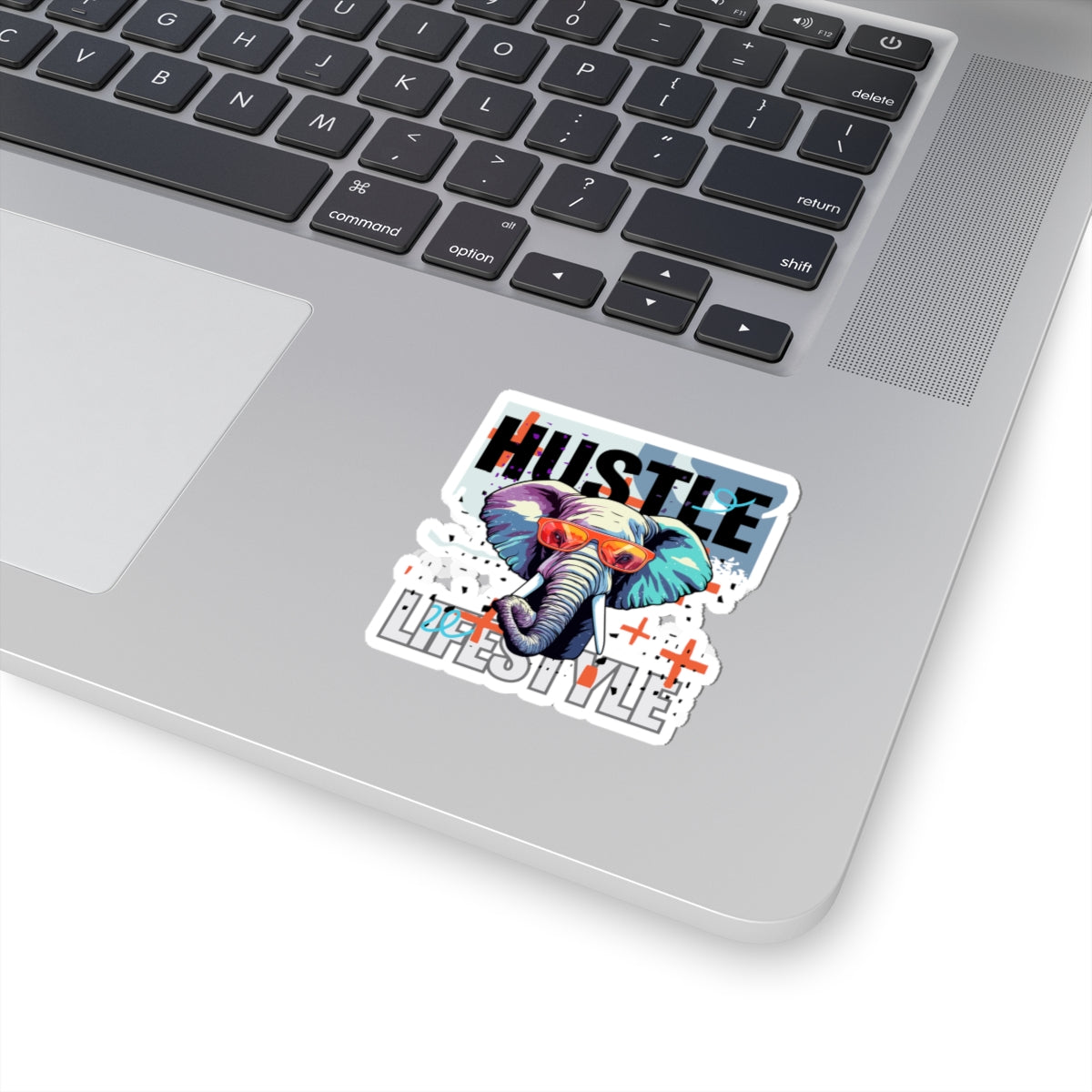 Hustle Lifestyle Elephant Kiss-Cut Stickers - Motivational Vinyl Decals for Creative Minds